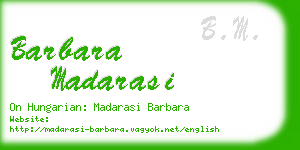 barbara madarasi business card